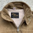 画像4: 【S/M】USA製 Cal Craft 裏ボア カップショルダー ジップアップ コーデュロイジャケット 茶色■ビンテージ オールド アメリカ古着 80s/90s