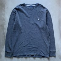 【XL】POLO RALPH LAUREN コットン サーマルシャツ グレー■アメリカ古着 アンダーウェア ロンT ポロラルフローレン パジャマ