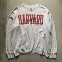 【L/XL】80s-90s USA製 Crable Sportswear ハーバード大学 カレッジプリント スウェット ライトグレー■ビンテージ アメリカ古着