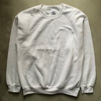 【L/XL】美品 GILDAN セットインスリーブ スウェット ホワイト 白無地■オールド アメリカ古着 2000s/2010s ギルダン