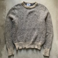 【M/L】USA製 Woolrich ショールカラー ウールニット セーター グレーミックス■ビンテージ オールド アメリカ古着 80s ウールリッチ