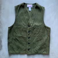 【S/M 38】USA製 FILSON コットンベスト オリーブ■ビンテージ オールド レトロ アメリカ古着 フィルソン マッキーノ ハンティング