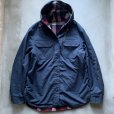 画像7: 【M/L】80s USA製 Woolrich リバーシブルジャケット パーカー ネイビー×チェック■ビンテージ オールド アメリカ古着 ウールリッチ