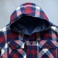 画像2: 【M/L】80s USA製 Woolrich リバーシブルジャケット パーカー ネイビー×チェック■ビンテージ オールド アメリカ古着 ウールリッチ