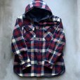 画像5: 【M/L】80s USA製 Woolrich リバーシブルジャケット パーカー ネイビー×チェック■ビンテージ オールド アメリカ古着 ウールリッチ