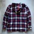 画像6: 【M/L】80s USA製 Woolrich リバーシブルジャケット パーカー ネイビー×チェック■ビンテージ オールド アメリカ古着 ウールリッチ