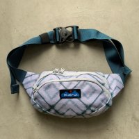 【14cm×22cm】KAVU ウエストバッグ 総柄■アメリカ古着 ウエストポーチ カブー アウトドア ポリエステル