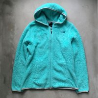 【レディース M】SALE!! THE NORTH FACE ジップアップ フリースジャケット 水色■オールド レトロ アメリカ古着 ノースフェイス パイル