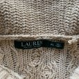 画像3: 【レディース L】LAUREN ラルフローレン コットン×アクリル タートルネック セーター ライトベージュ■オールド アメリカ古着 ニット