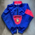 画像6: 【L/XL】90s USA製 FILA プルオーバー ナイロンジャケット ブルー×ピンク 青■ビンテージ オールド アメリカ古着 フィラ スポーツウェア