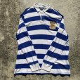 画像5: 【XXL】SALE!! Polo Ralph Lauren 長袖ポロシャツ 青白 太ボーダー■ビンテージ オールド アメリカ古着 ポロラルフローレン ラガーシャツ