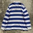 画像7: 【XXL】SALE!! Polo Ralph Lauren 長袖ポロシャツ 青白 太ボーダー■ビンテージ オールド アメリカ古着 ポロラルフローレン ラガーシャツ