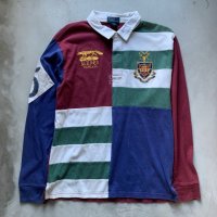 【XS/S】SALE!! Polo Ralph Lauren 長袖ポロシャツ クレイジーパターン■ビンテージ オールド アメリカ古着 ポロラルフローレン ボーイズ