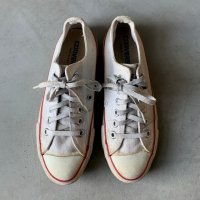 【US5 23.5cm程度】USA製 90s CONVERSE オールスター キャンバススニーカー 白■ビンテージ アメリカ製 古着 コンバース レディース