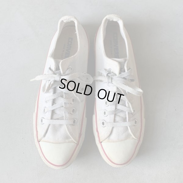画像1: 【US5 23.5cm程度】USA製 90s CONVERSE オールスター キャンバススニーカー 白■ビンテージ アメリカ製 古着 コンバース レディース