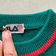 画像4: 【Kids】イタリア製 FILA ウールセーター 赤×緑×グレー■ビンテージ オールド レトロ ヨーロッパ古着 ボーダー フィラ 80s/90s