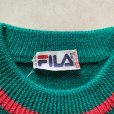 画像3: 【Kids】イタリア製 FILA ウールセーター 赤×緑×グレー■ビンテージ オールド レトロ ヨーロッパ古着 ボーダー フィラ 80s/90s