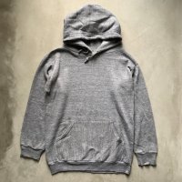 【レディース or キッズ】80s USA製 sportswear スウェットパーカー 杢グレー 無地■ビンテージ オールド アメリカ古着 レーヨン混紡