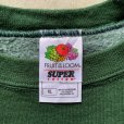 画像4: 【XL】FRUIT OF THE LOOM スウェット 深緑 無地■ビンテージ オールド アメリカ古着 90s ハイコットン セットインスリーブ トレーナー