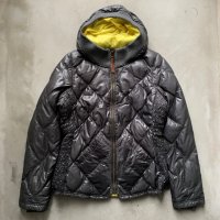 【Ladies or XS】レプリカ Eddie Bauer ダウンジャケット パーカー グレー■古着 スカイライナーモデル エディーバウアー レディース