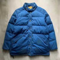 【S/M相当】Eddie Bauer ダウンジャケット ブルー 青■ビンテージ オールド アメリカ古着 USA製 70s/80s エディーバウアー レディース