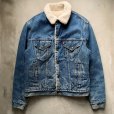 画像1: 【L 42R】80s USA製 Levi's 70608 デニム ボアジャケット■ビンテージ オールド レトロ アメリカ古着 リーバイス ジージャン トラッカー (1)