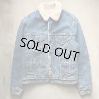 【L 42R】80s USA製 Levi's 70608 デニム ボアジャケット■ビンテージ オールド レトロ アメリカ古着 リーバイス ジージャン トラッカー