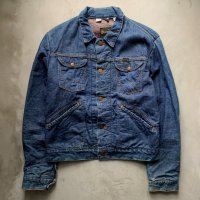 【M 40】70s USA製 WRANGLER 20MJL ライナー＆耳付き デニムジャケット■ビンテージ オールド アメリカ古着 ジージャン ラングラー