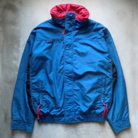 【M/L】90s Columbia ナイロンジャケット 青緑■ビンテージ オールド レトロ アメリカ古着 コロンビア アウトドア ブルゾン