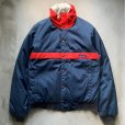 画像1: 【S/M】80s Powderhorn 中綿 ナイロンジャケット ネイビー■ビンテージ オールド レトロ アメリカ古着 USA製 パウダーホーン アウトドア (1)