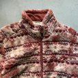 画像2: 【S/M】Woolrich ジップアップ フリースジャケット 紫 総柄■オールド ウールリッチ アメリカ古着 レディース