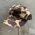 画像1: 【XL 60cm】Headwear ハンティング キャップ ダックカモ 迷彩 茶色■ビンテージ オールド アメリカ古着 帽子 80s/90s (1)