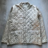 【L】Belstaff スタンドカラー キルティングライナージャケット ベージュ 無地■ビンテージ オールド ヨーロッパ古着 ベルスタッフ