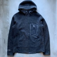 【M/L】Mountain Hard Wear 内装フリース ウールジャケット パーカー ダークグレー■アメリカ古着 マウンテンハードウェア フード