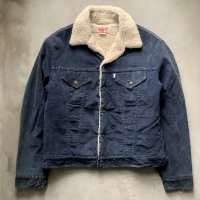 【M/L 42】USA製 Levi's 70605 裏ボア コーデュロイジャケット ネイビー 紺■ビンテージ アメリカ古着 70s/80s リーバイス アメリカ製