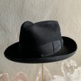 画像3: 【57cm 7 1/4】50s BORSALINO フェドラハット ブラック 黒■ビンテージ オールド レトロ アメリカ古着 帽子 ボルサリーノ