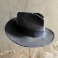 画像1: 【56cm 7 1/8】ボロ 50s MARATHON HATS フェルト フェドラハット グレー■ビンテージ オールド レトロ アメリカ古着 帽子 JCペニー  (1)