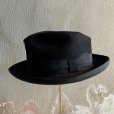 画像4: 【57cm 7 1/4】50s BORSALINO フェドラハット ブラック 黒■ビンテージ オールド レトロ アメリカ古着 帽子 ボルサリーノ