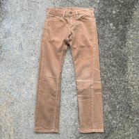 【W28】SALE!! Levi's 511 ストレッチ素材 コーデュロイパンツ ベージュ■オールド アメリカ古着 リーバイス スキニーパンツ スリム