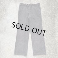 【W34】UNKNOWN ボタンフライ 太畝コーデュロイパンツ チャコール■ビンテージ オールド ヨーロッパ古着 ユーロワーク ドイツ