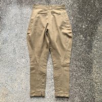 【W29】UNKNOWN コットンピケ ジョッパーズパンツ ベージュ■ビンテージ オールド レトロ アメリカ古着 レディース 40s/50s 