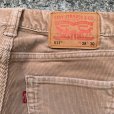 画像6: 【W28】SALE!! Levi's 511 ストレッチ素材 コーデュロイパンツ ベージュ■オールド アメリカ古着 リーバイス スキニーパンツ スリム