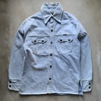 【S/M】70s BIG YANK スナップボタン デニムシャツジャケット ライトブルー■ビンテージ オールド アメリカ古着 USA製 ビッグヤンク