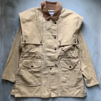 【M/L】USA製 BRASSADA ブラウンダック地 ジャケット ダスターコート■ビンテージ オールド レトロ アメリカ古着 ウエスタン カウボーイ