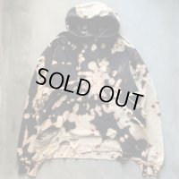 【L/XL】Hanes ダメージ ボロ ブリーチ スウェットパーカー 無地■ビンテージ オールド アメリカ古着 ハイコットン トレーナー ヘインズ
