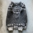 画像7: 【S/M】Hand made by Kathy ノルディックセーター カーディガン グレー 柄■ビンテージ オールド アメリカ古着 フォークロア ニット