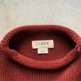 画像4: 【M/L】J.CREW ロールネック コットンニット セーター えんじ 赤茶 無地■オールド アメリカ古着 ジェイクルー