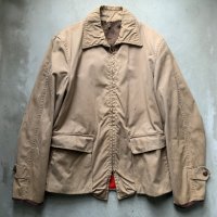 【S/M】ボロ 50s-60s BUTWIN ジップアップ スポーツジャケット ベージュ■ビンテージ オールド レトロ アメリカ古着 バトウィン コットン