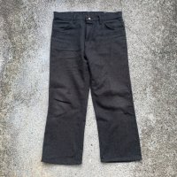 【W34】Wrangler ブーツカット ポリエステルパンツ グレー■ビンテージ オールド アメリカ古着 ラングラー ランチャー スタプレ