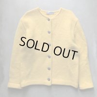 【S or Ladies】オーストリア製 OBERMEYER カーディガン ウールジャケット 黄色■ビンテージ レトロ アメリカ古着 ニット セーター